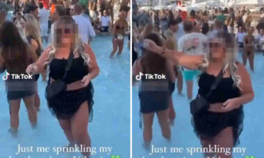 Mulher deixa internautas horrorizados após espalhar as cinzas do irmão em piscina de clube em Ibiza