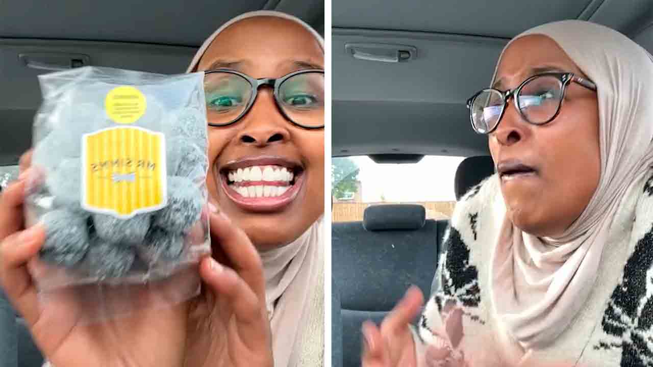 Vídeo hilário: Influenciadora viraliza após comer 'doce mais azedo do mundo'. Foto e vídeo: Tiktok: @underratedhijabi