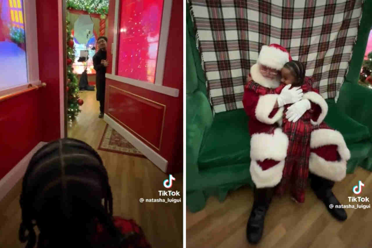 Ett amerikanskt köpcentrum går viralt med en ovanlig julupplevelse