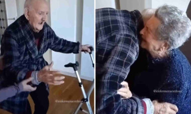 Vídeo emocionante: Homem de 103 anos reencontra esposa após longa estadia em hospital