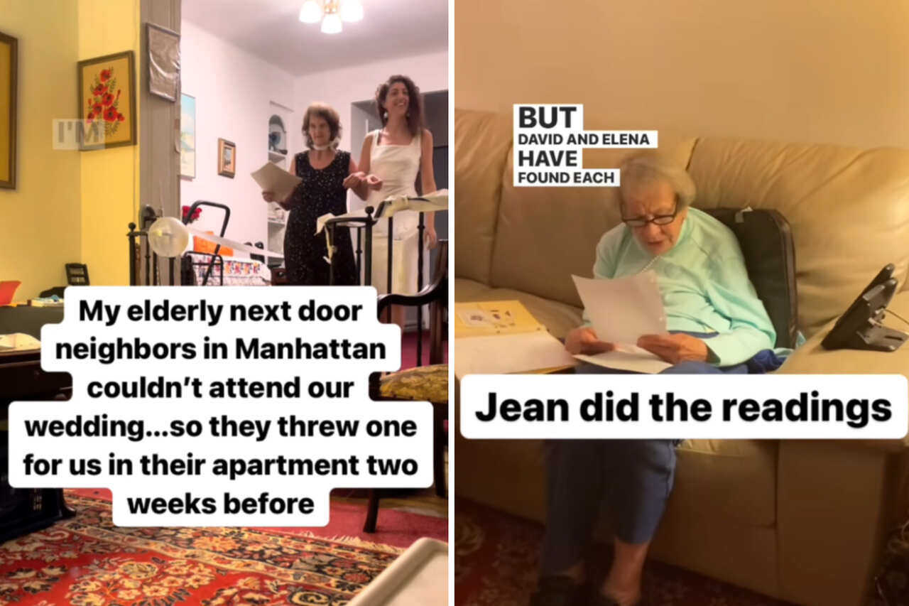 Couple organizes homemade wedding for elderly neighbors who couldn't attend the official ceremony