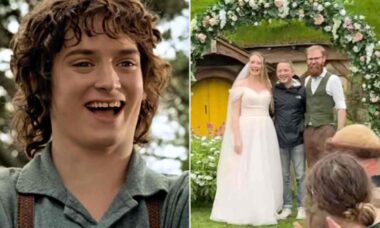 Elijah Wood aparece de surpresa em casamento